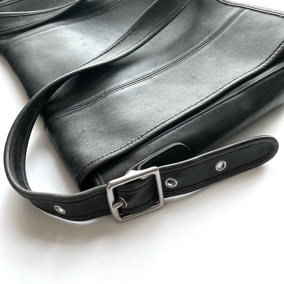 Coach Bags Coach Black Leather Messenger Bag Vintage Poshmark